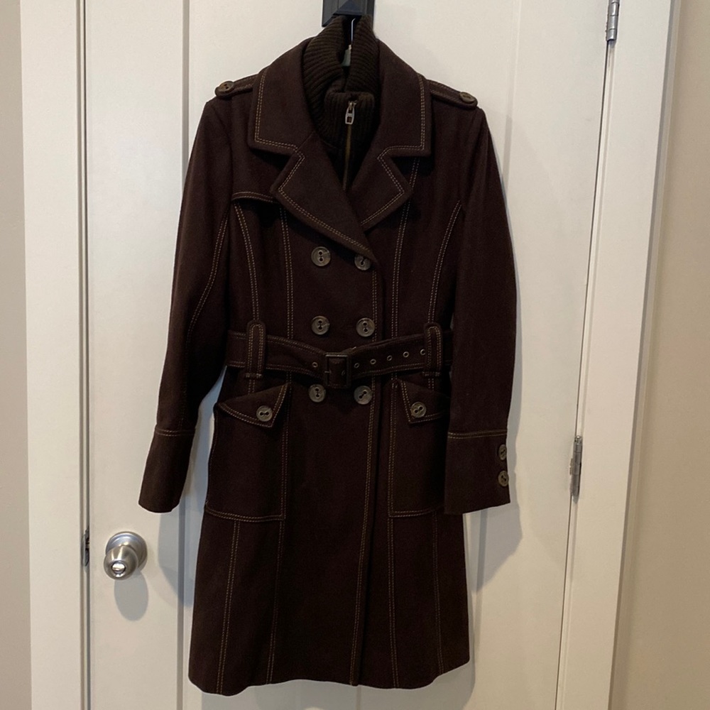 Never Worn Brown Belted Trench Coat Size Medium